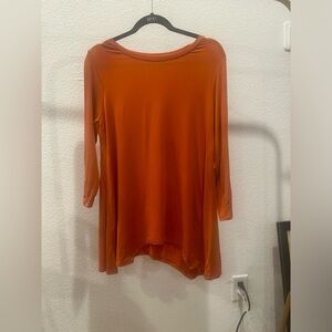 NWT Orange long sleeve New Directions blouse!